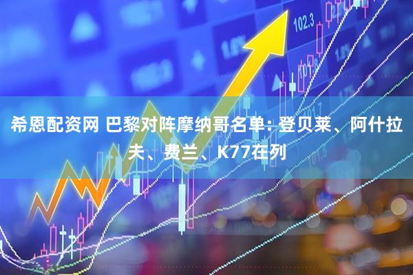 希恩配资网 巴黎对阵摩纳哥名单: 登贝莱、阿什拉夫、费兰、K77在列